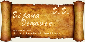Dijana Dimović vizit kartica